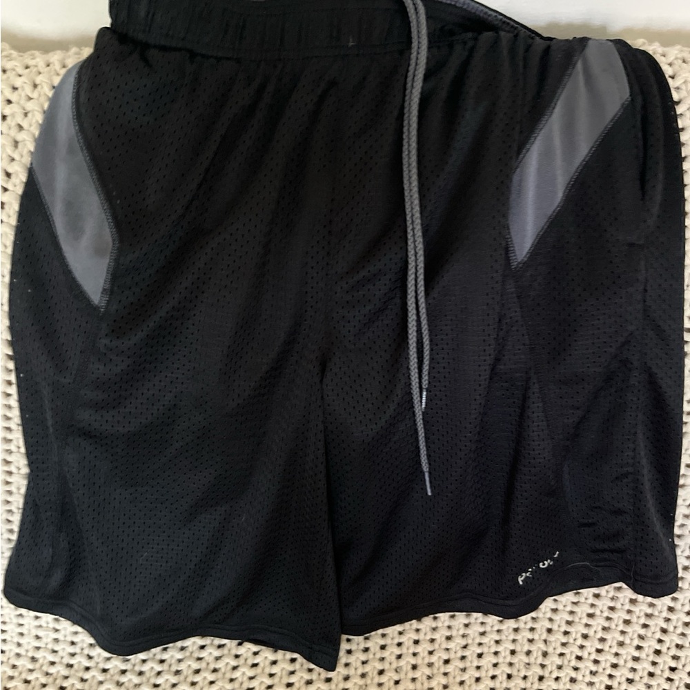 Reebok Black and Gray Athletic Shorts